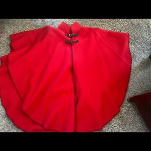 Red Wool Cape